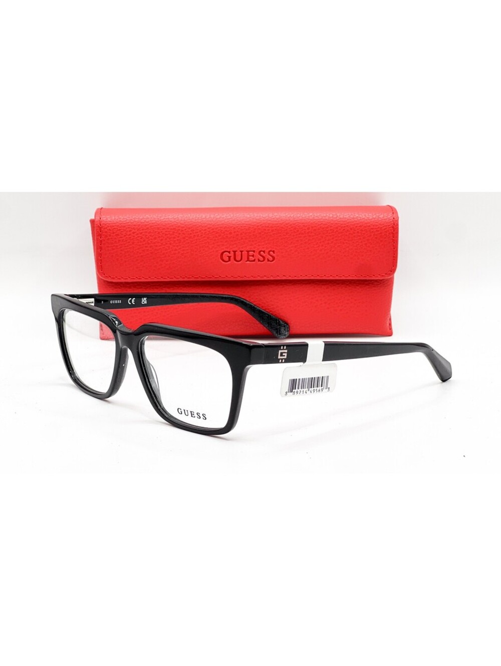 Guess Gu50133 001 Shiny Black Authentic Eyeglasses W Case 55-15-145